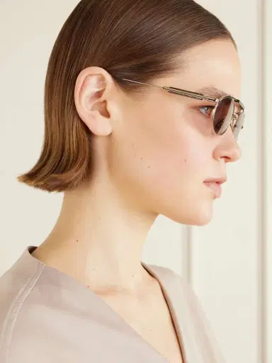 Brunello Cucinelli Aviator-style Gold-tone And Acetate Sunglasses | Thumbnail 5