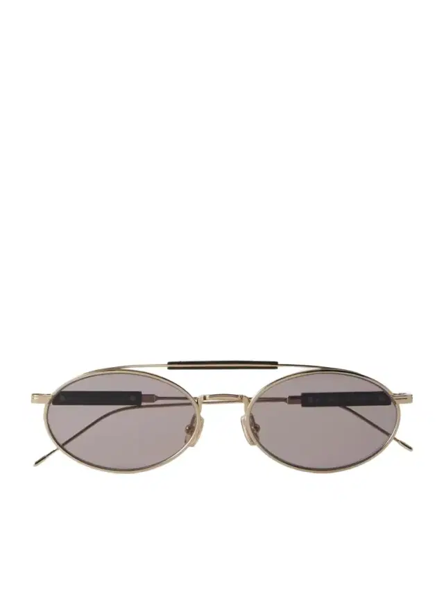 Aviator-style Gold-tone And Acetate Sunglasses