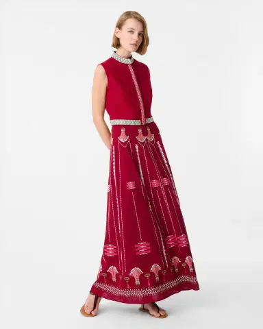 Emporio Sirenuse Camille Skirt with Ballerina Embroidery | Thumbnail 7 Emporio Sirenuse Camille Skirt with Ballerina Embroidery | Thumbnail 7