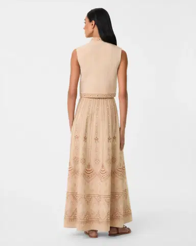 Emporio Sirenuse Camille Skirt with Meridiana Embroidery | Thumbnail 11