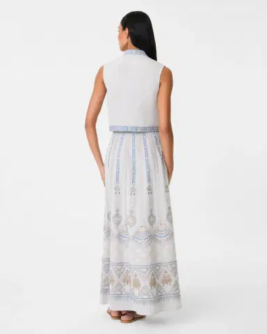Emporio Sirenuse Camille Skirt with Meridiana Embroidery | Thumbnail 4