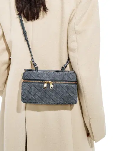 Bottega Veneta Women's Bang Bang Intrecciato Suede Vanity Case | Thumbnail 2