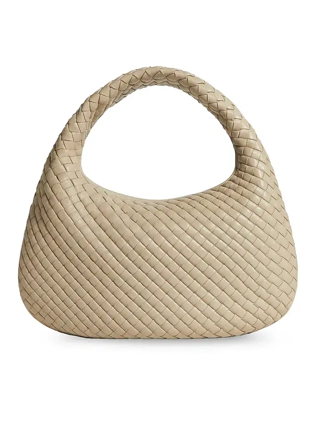 Bottega Veneta Women's Veneta Padded Intrecciato Leather Shoulder Bag - Ecru Muse Brass