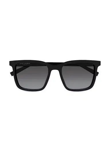 Saint Laurent Men's 54MM Square Sunglasses - Black | Thumbnail 2