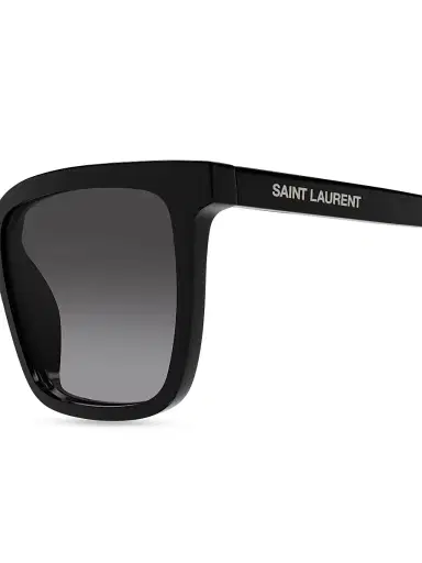 Saint Laurent Men's 54MM Square Sunglasses - Black | Thumbnail 3