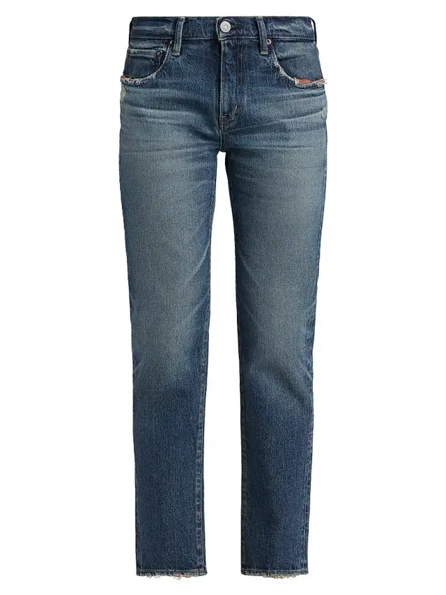 Moussy Vintage Women's Ensley Slim-Straight Low-Rise Jeans - Blue