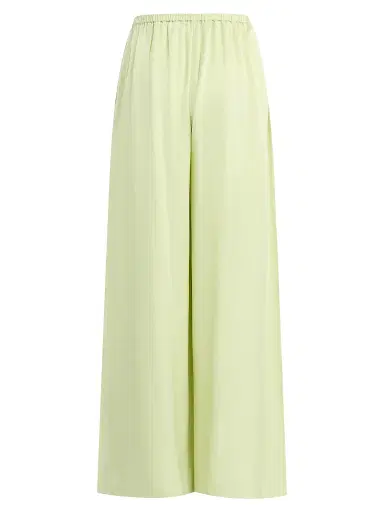 Favorite Daughter Women's The Everything Hammered-Satin Wide-Leg Pants - Green Tea - Size XS | Thumbnail 1