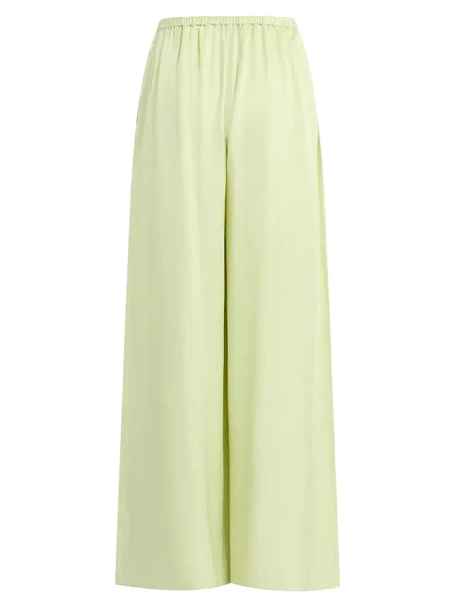 Favorite Daughter Women's The Everything Hammered-Satin Wide-Leg Pants - Green Tea