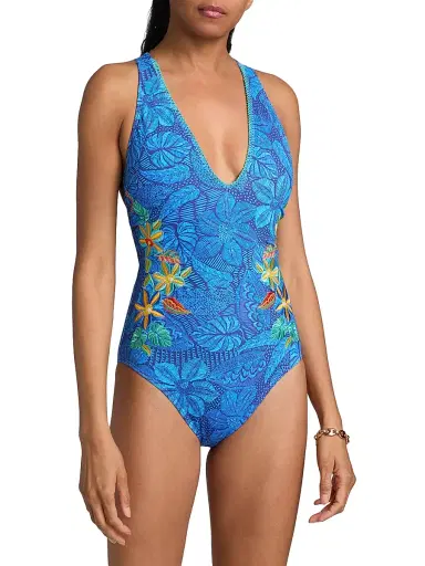 Johnny Was Women's Maris Floral One-Piece Swimsuit - Maris - Size Medium | Thumbnail 3 Johnny Was Women's Maris Floral One-Piece Swimsuit - Maris - Size Medium | Thumbnail 3