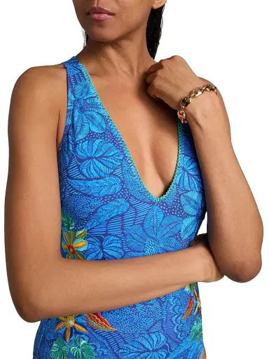 Johnny Was Women's Maris Floral One-Piece Swimsuit - Maris - Size Medium | Thumbnail 5 Johnny Was Women's Maris Floral One-Piece Swimsuit - Maris - Size Medium | Thumbnail 5