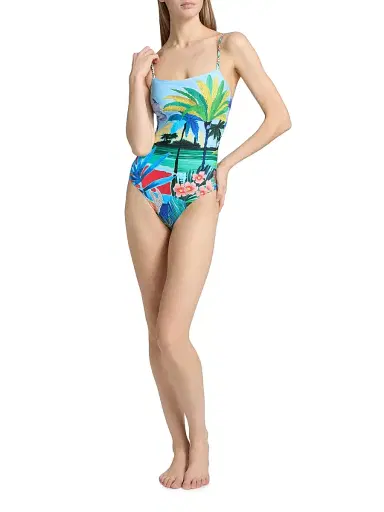 Johnny Was Women's Paradis Printed One-Piece Swimsuit - Paradis - Size XL | Thumbnail 2 Johnny Was Women's Paradis Printed One-Piece Swimsuit - Paradis - Size XL | Thumbnail 2