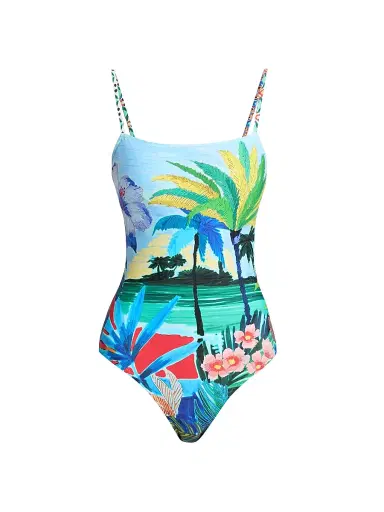 Johnny Was Women's Paradis Printed One-Piece Swimsuit - Paradis - Size XL | Thumbnail 1 Johnny Was Women's Paradis Printed One-Piece Swimsuit - Paradis - Size XL | Thumbnail 1
