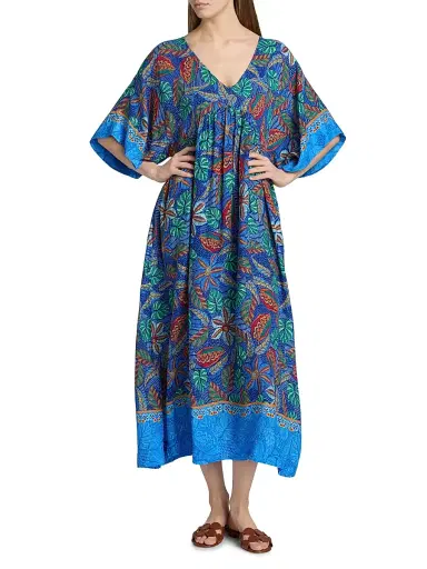 Johnny Was Women's Maris Printed Caftan Maxi Dress - Maris - Size Small | Thumbnail 2 Johnny Was Women's Maris Printed Caftan Maxi Dress - Maris - Size Small | Thumbnail 2