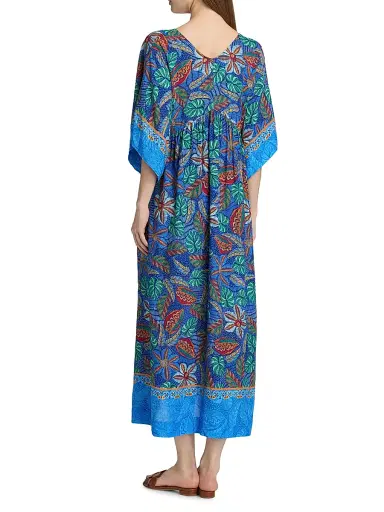 Johnny Was Women's Maris Printed Caftan Maxi Dress - Maris - Size Small | Thumbnail 5 Johnny Was Women's Maris Printed Caftan Maxi Dress - Maris - Size Small | Thumbnail 5