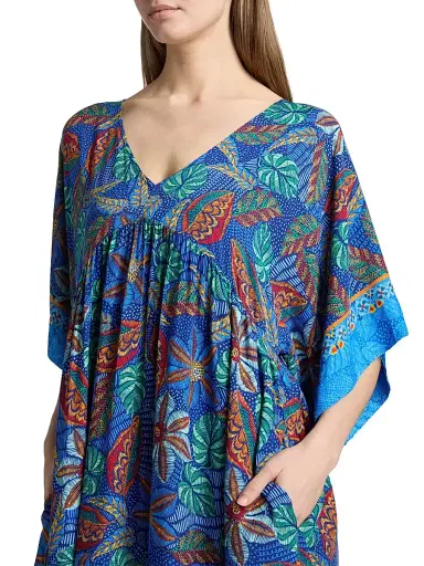 Johnny Was Women's Maris Printed Caftan Maxi Dress - Maris - Size Small | Thumbnail 6 Johnny Was Women's Maris Printed Caftan Maxi Dress - Maris - Size Small | Thumbnail 6