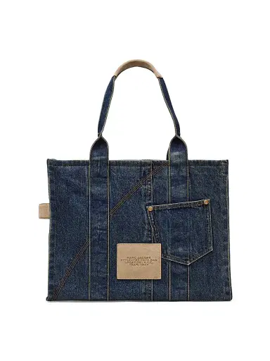 Marc Jacobs Women's The Denim Large Cargo Tote Bag - Dark Wash Indigo | Thumbnail 4