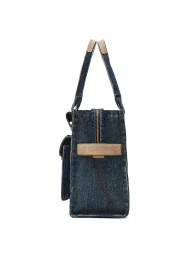Marc Jacobs Women's The Denim Large Cargo Tote Bag - Dark Wash Indigo | Thumbnail 5