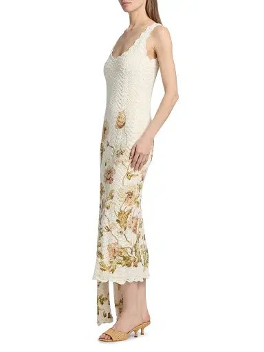 Cara Cara Women's Orel Crochet Floral Cotton Midi-Dress - Lockwood Flora Egret - Size XL | Thumbnail 4 Cara Cara Women's Orel Crochet Floral Cotton Midi-Dress - Lockwood Flora Egret - Size XL | Thumbnail 4