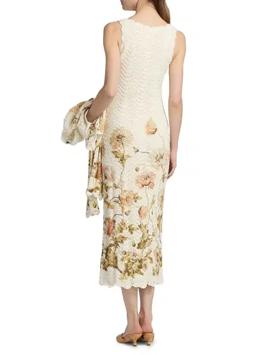 Cara Cara Women's Orel Crochet Floral Cotton Midi-Dress - Lockwood Flora Egret - Size XL | Thumbnail 5 Cara Cara Women's Orel Crochet Floral Cotton Midi-Dress - Lockwood Flora Egret - Size XL | Thumbnail 5