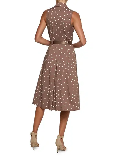 L'AGENCE Women's Kylo Polka Dot Sleeveless Shirtdress - Cardamom Ecru Polka Dot | Thumbnail 4 L'AGENCE Women's Kylo Polka Dot Sleeveless Shirtdress - Cardamom Ecru Polka Dot | Thumbnail 4