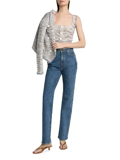 L'Agence Women's Muno Tweed Bralette Top | Thumbnail 2 L'Agence Women's Muno Tweed Bralette Top | Thumbnail 2