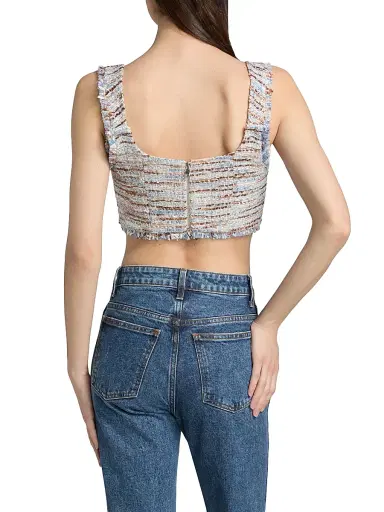 L'Agence Women's Muno Tweed Bralette Top | Thumbnail 5 L'Agence Women's Muno Tweed Bralette Top | Thumbnail 5