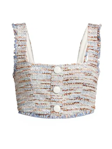 L'Agence Women's Muno Tweed Bralette Top | Thumbnail 1 L'Agence Women's Muno Tweed Bralette Top | Thumbnail 1