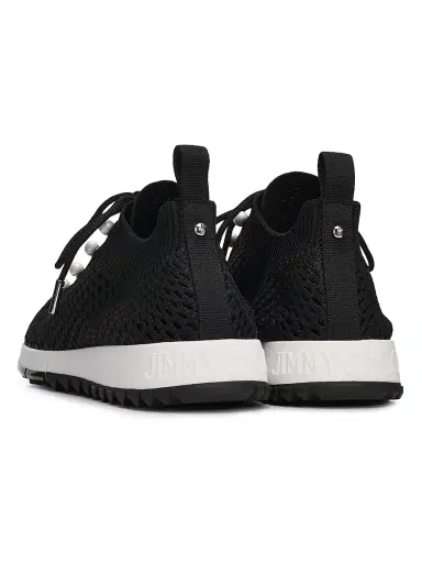 Jimmy Choo Women's Veles Imitation Pearl-Embellished Knit Sneakers - Black Mix | Thumbnail 3