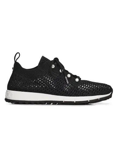 Jimmy Choo Women's Veles Imitation Pearl-Embellished Knit Sneakers - Black Mix | Thumbnail 1