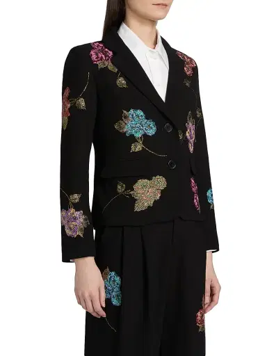 Libertine Women's Primrose Wool Short Jacket - Black - Size Large | Thumbnail 4