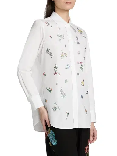 Libertine Women's Joy And Mirth New Classic Embellished Shirt - White | Thumbnail 4 Libertine Women's Joy And Mirth New Classic Embellished Shirt - White | Thumbnail 4