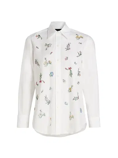Libertine Women's Joy And Mirth New Classic Embellished Shirt - White | Thumbnail 1 Libertine Women's Joy And Mirth New Classic Embellished Shirt - White | Thumbnail 1
