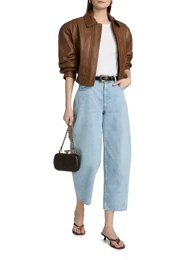 Ronny Kobo Women's Samson Leather Crop Jacket | Thumbnail 2 Ronny Kobo Women's Samson Leather Crop Jacket | Thumbnail 2