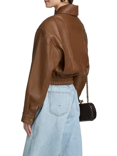 Ronny Kobo Women's Samson Leather Crop Jacket | Thumbnail 5 Ronny Kobo Women's Samson Leather Crop Jacket | Thumbnail 5