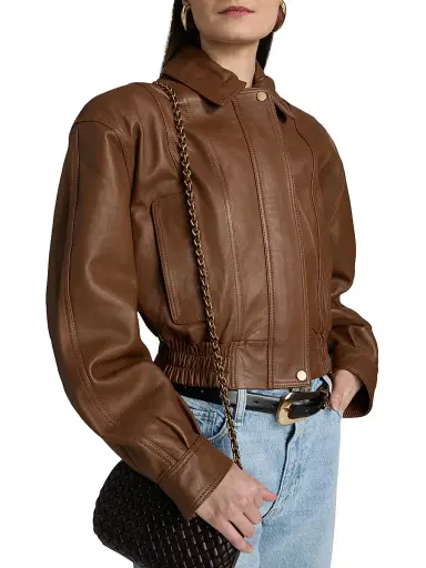 Ronny Kobo Women's Samson Leather Crop Jacket | Thumbnail 6 Ronny Kobo Women's Samson Leather Crop Jacket | Thumbnail 6