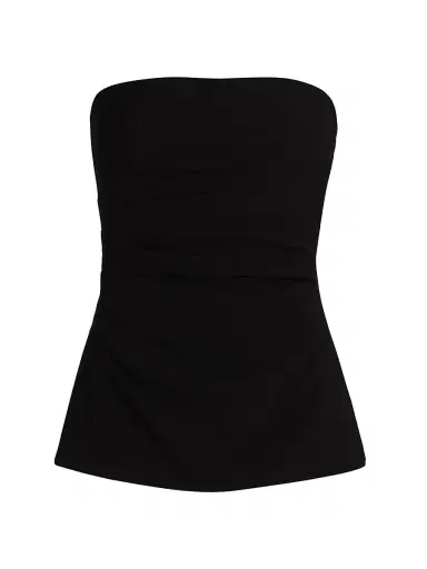 Proenza Schouler Women's Damea Double Crepe Strapless Top - Black - Size 12 | Thumbnail 1
