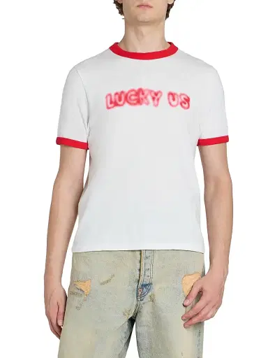 KENZO Men's Lucky Us Slim-Fit T-Shirt - Off White - Size XXL | Thumbnail 3 KENZO Men's Lucky Us Slim-Fit T-Shirt - Off White - Size XXL | Thumbnail 3