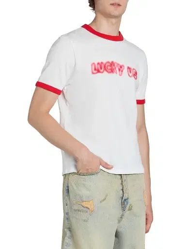 KENZO Men's Lucky Us Slim-Fit T-Shirt - Off White - Size XXL | Thumbnail 4 KENZO Men's Lucky Us Slim-Fit T-Shirt - Off White - Size XXL | Thumbnail 4