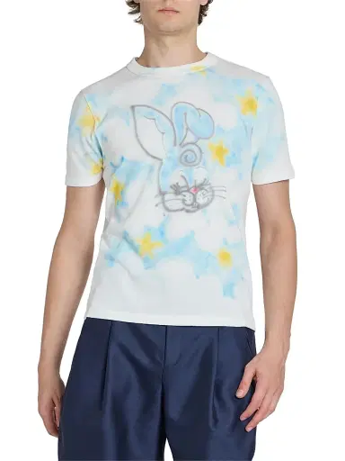 KENZO Men's Cartoon Cotton Crewneck T-Shirt - Off White - Size XXL | Thumbnail 3 KENZO Men's Cartoon Cotton Crewneck T-Shirt - Off White - Size XXL | Thumbnail 3