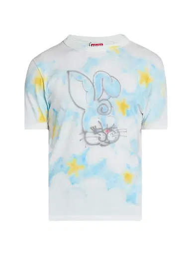 KENZO Men's Cartoon Cotton Crewneck T-Shirt - Off White - Size XXL | Thumbnail 1 KENZO Men's Cartoon Cotton Crewneck T-Shirt - Off White - Size XXL | Thumbnail 1