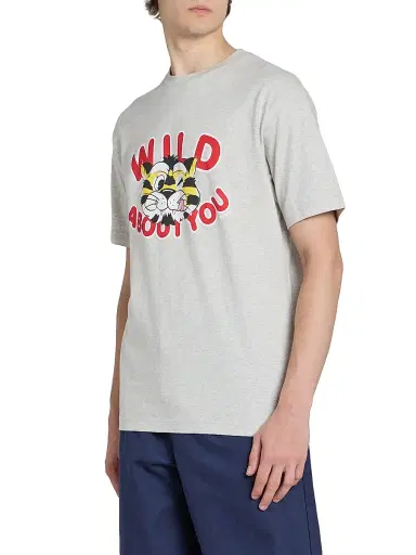 KENZO Men's Wild Tiger Graphic T-Shirt - Pale Grey - Size XXL | Thumbnail 4