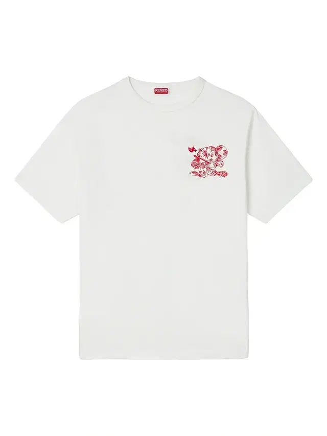 Kenzo Men's Gots Cartoon Cotton Crewneck T-Shirt - Off White