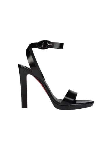 Christian Louboutin Women's Fanny 120MM Leather Sandals - Black - Size 11 | Thumbnail 1 Christian Louboutin Women's Fanny 120MM Leather Sandals - Black - Size 11 | Thumbnail 1