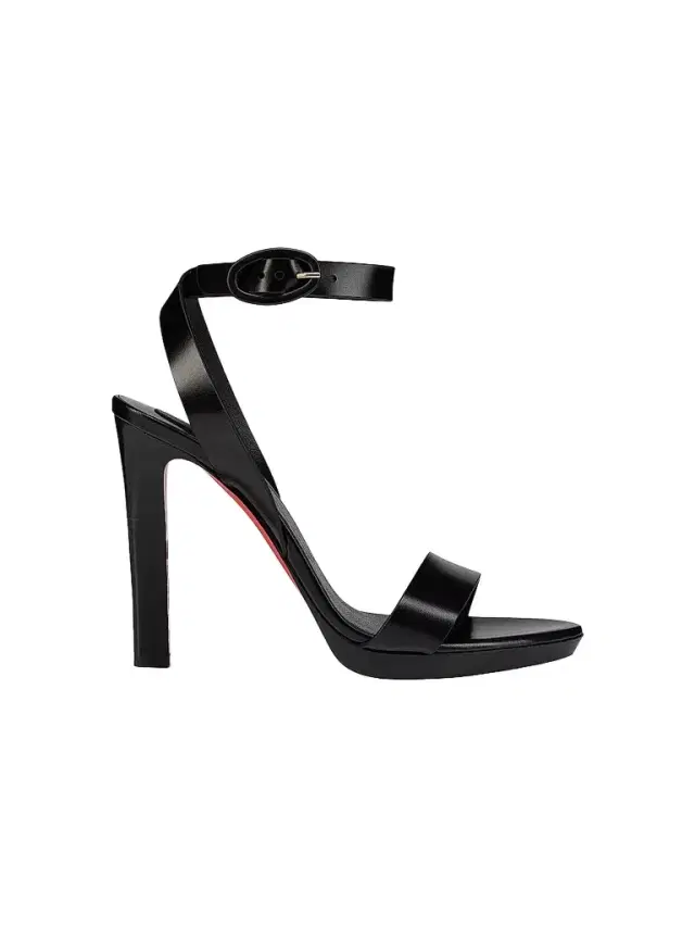 Christian Louboutin Women's Fanny 0MM Leather Sandals - Black
