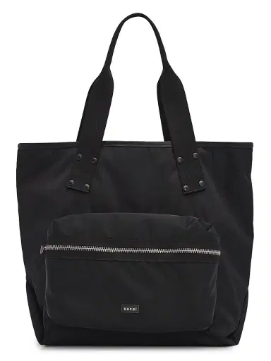 Sacai Men's Large Pocket Tote Bag - Black | Thumbnail 1 Sacai Men's Large Pocket Tote Bag - Black | Thumbnail 1