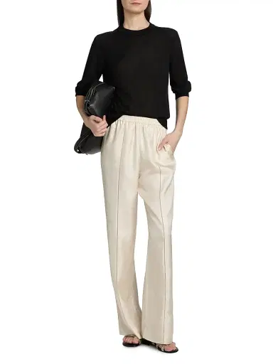 Loulou de Saison Women's Lars Silk Relaxed-Fit Pants - | Thumbnail 2