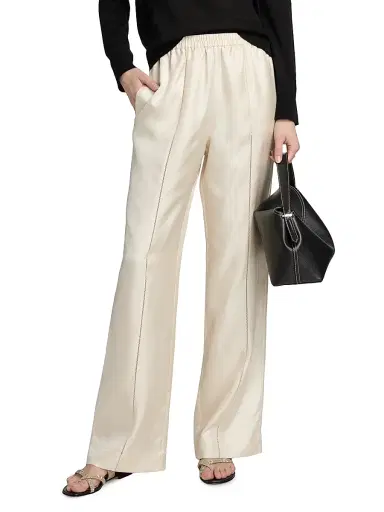 Loulou de Saison Women's Lars Silk Relaxed-Fit Pants - | Thumbnail 3
