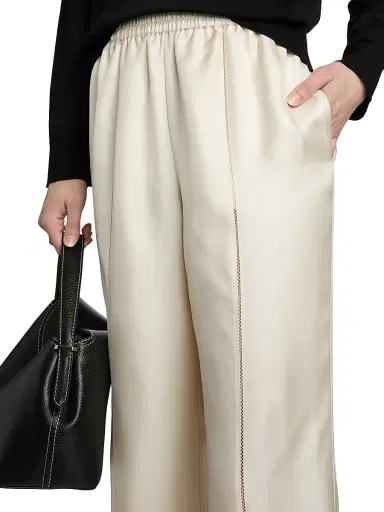 Loulou de Saison Women's Lars Silk Relaxed-Fit Pants - | Thumbnail 6