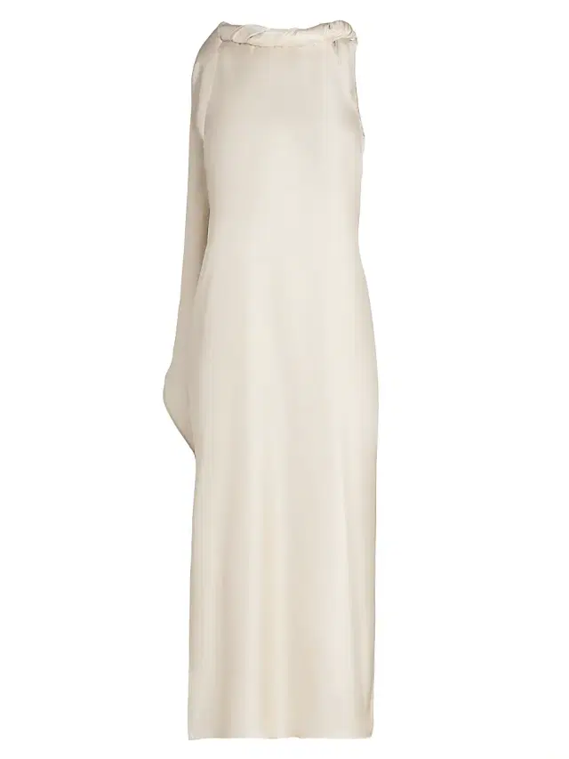 Women's Susan Twisted Collar Silk Midi-Dress -