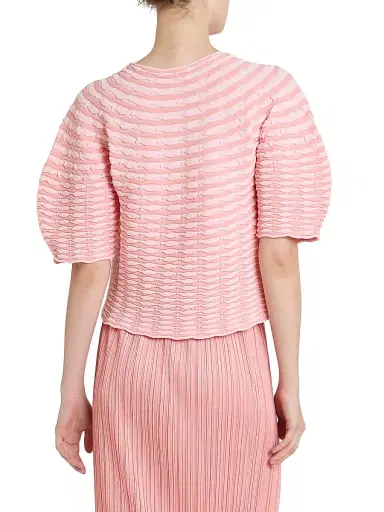 Pleats Please Issey Miyake Women's Colorful Mushroom Knit Blouse | Thumbnail 5